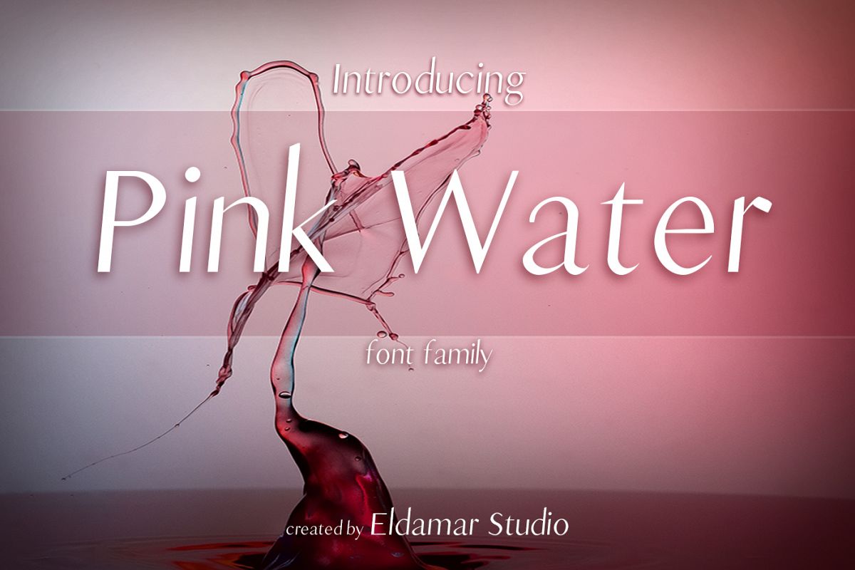 Pink Water Font example image 1