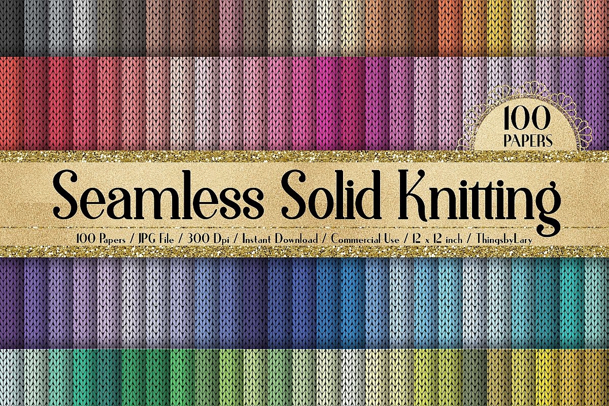 100 Seamless Solid Ugly Sweater Knitting Digital Papers example image 1