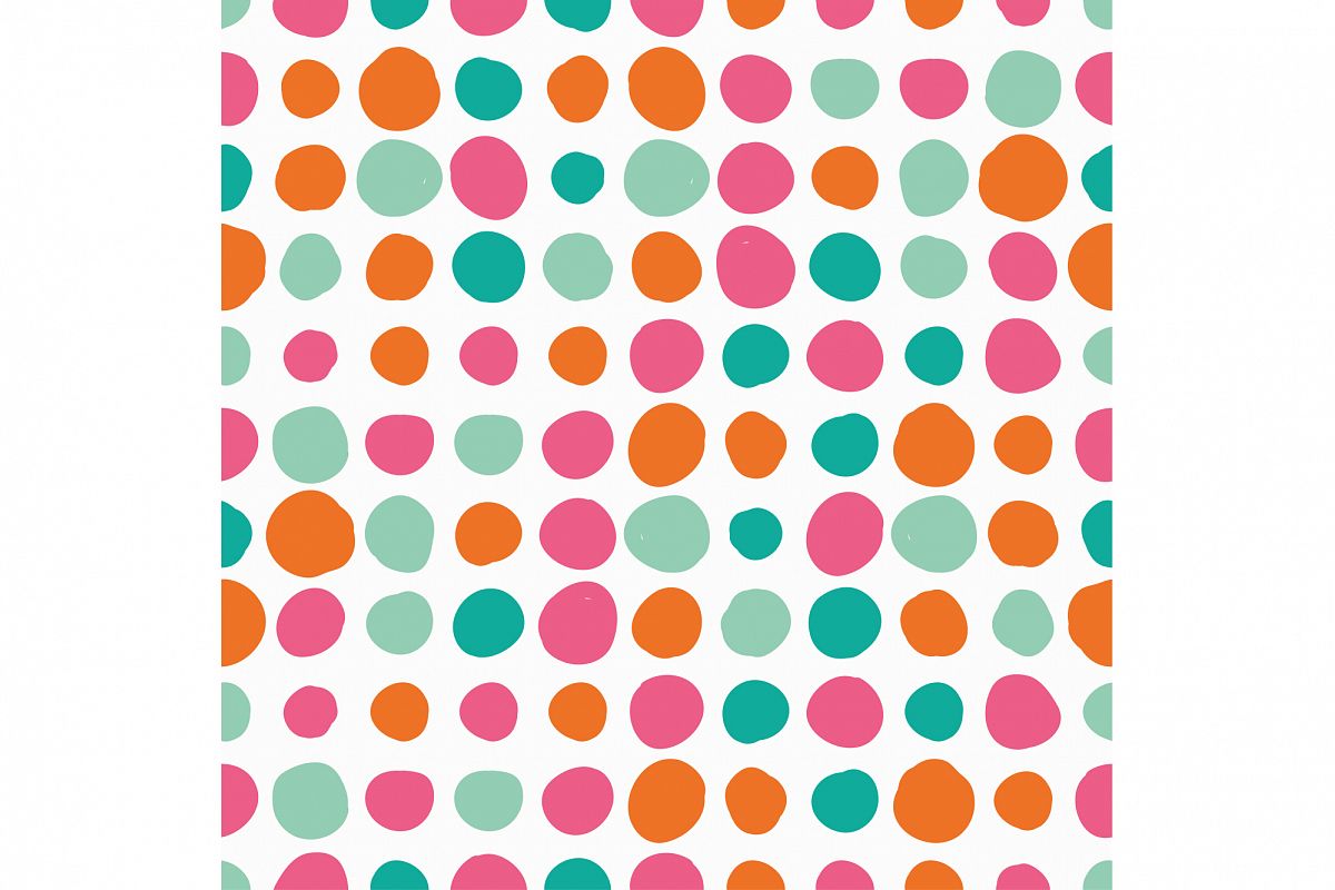 Seamless vector decorative background with polka dots. example image 1