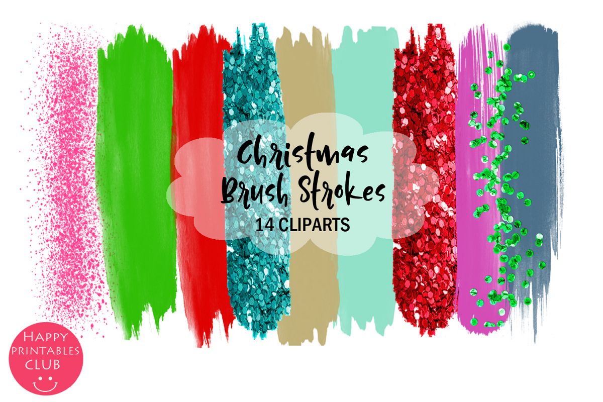 Download Christmas Brush Strokes Clipart Brush Strokes Clipart 304498 Illustrations Design Bundles