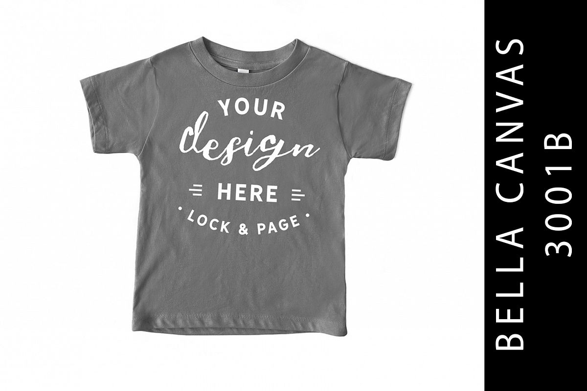 Asphalt Kids Bella Canvas 3001B T-Shirt Mockup Todd example image 1