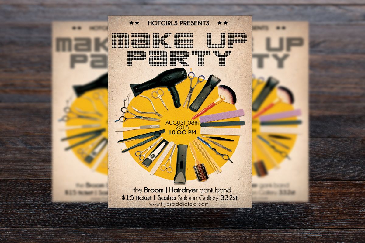 Make Up Party Flyer example image 1