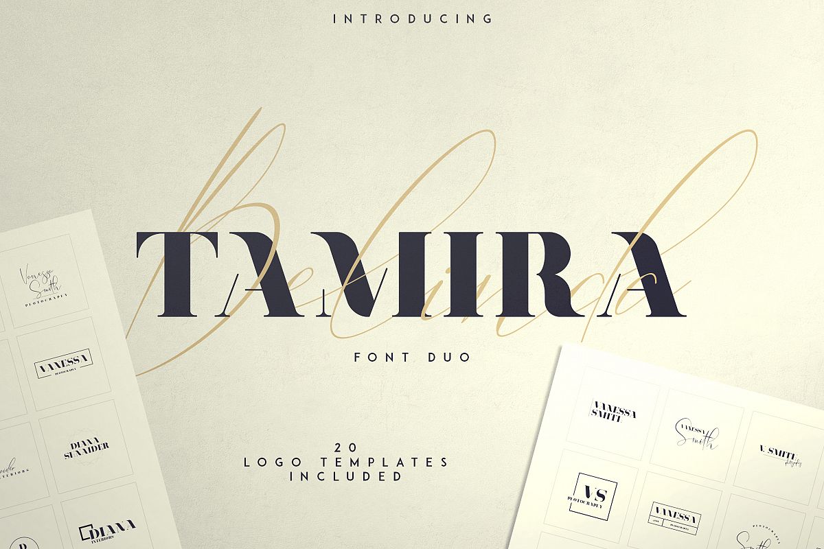Belinda Tamira - Font duo 20 Logos example image 1