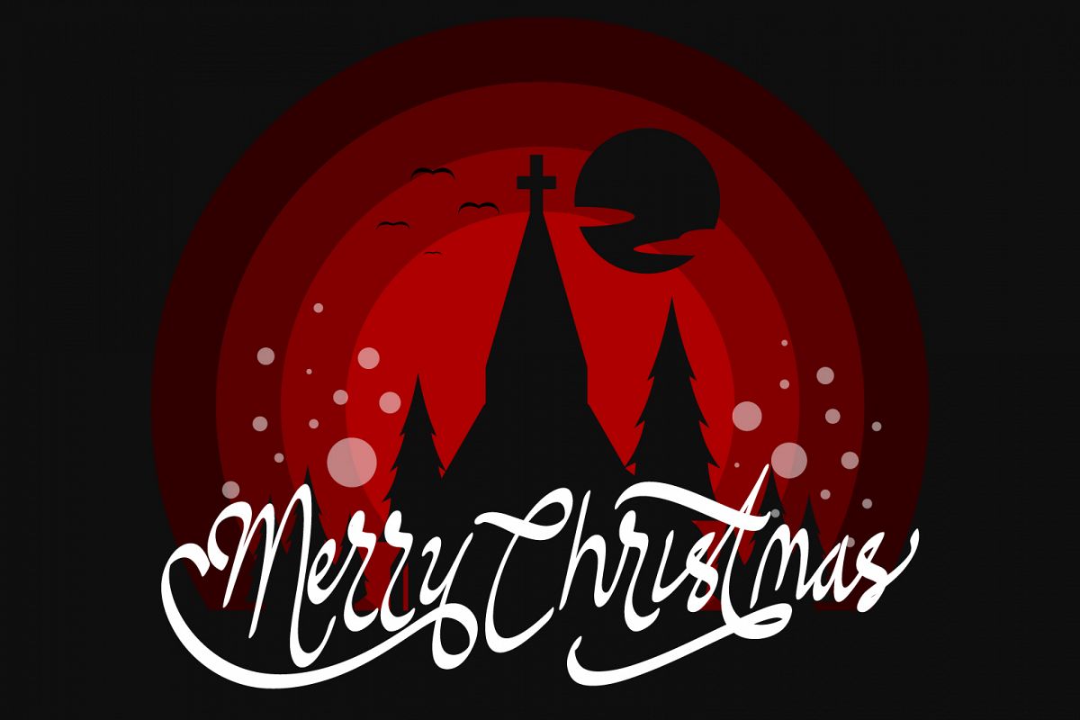 silhouette of a church example image 1