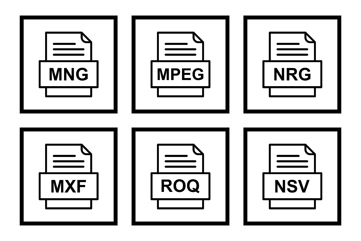 Set Of File Formats Icons example image 1