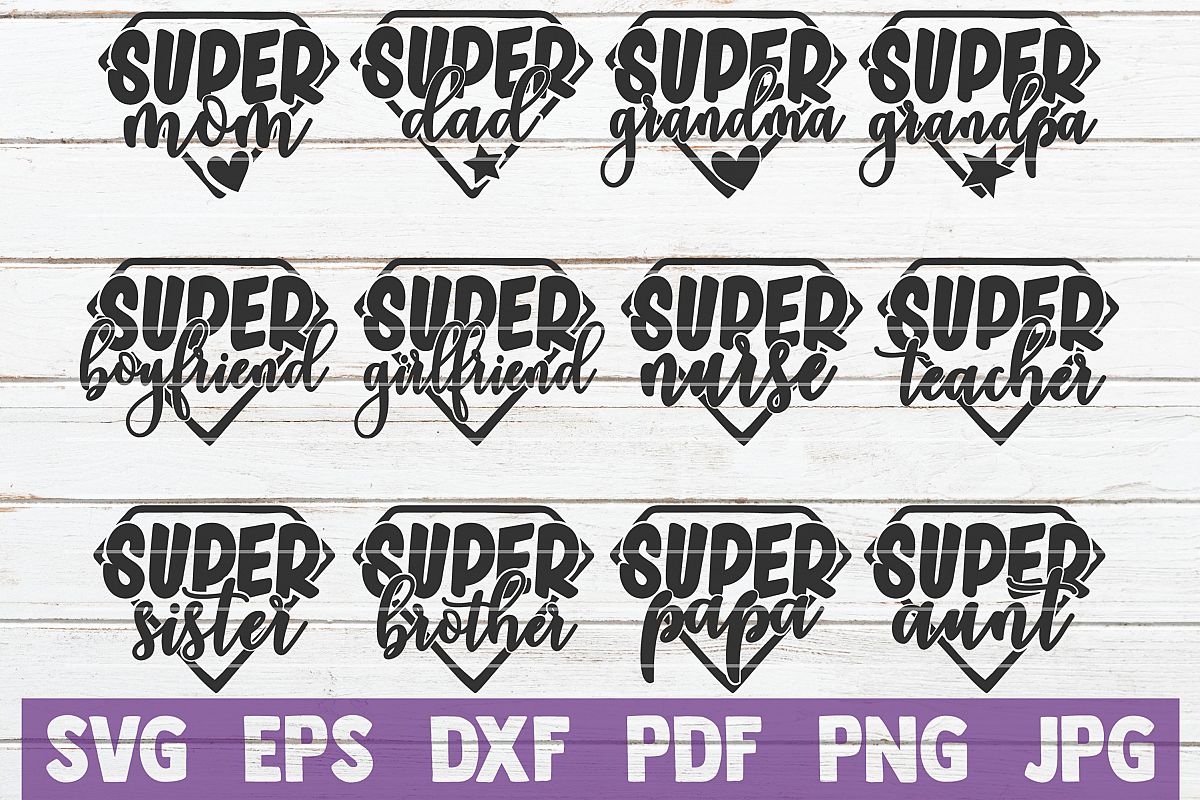 Super Family SVG Bundle | SVG cut file | commercial use example image 1