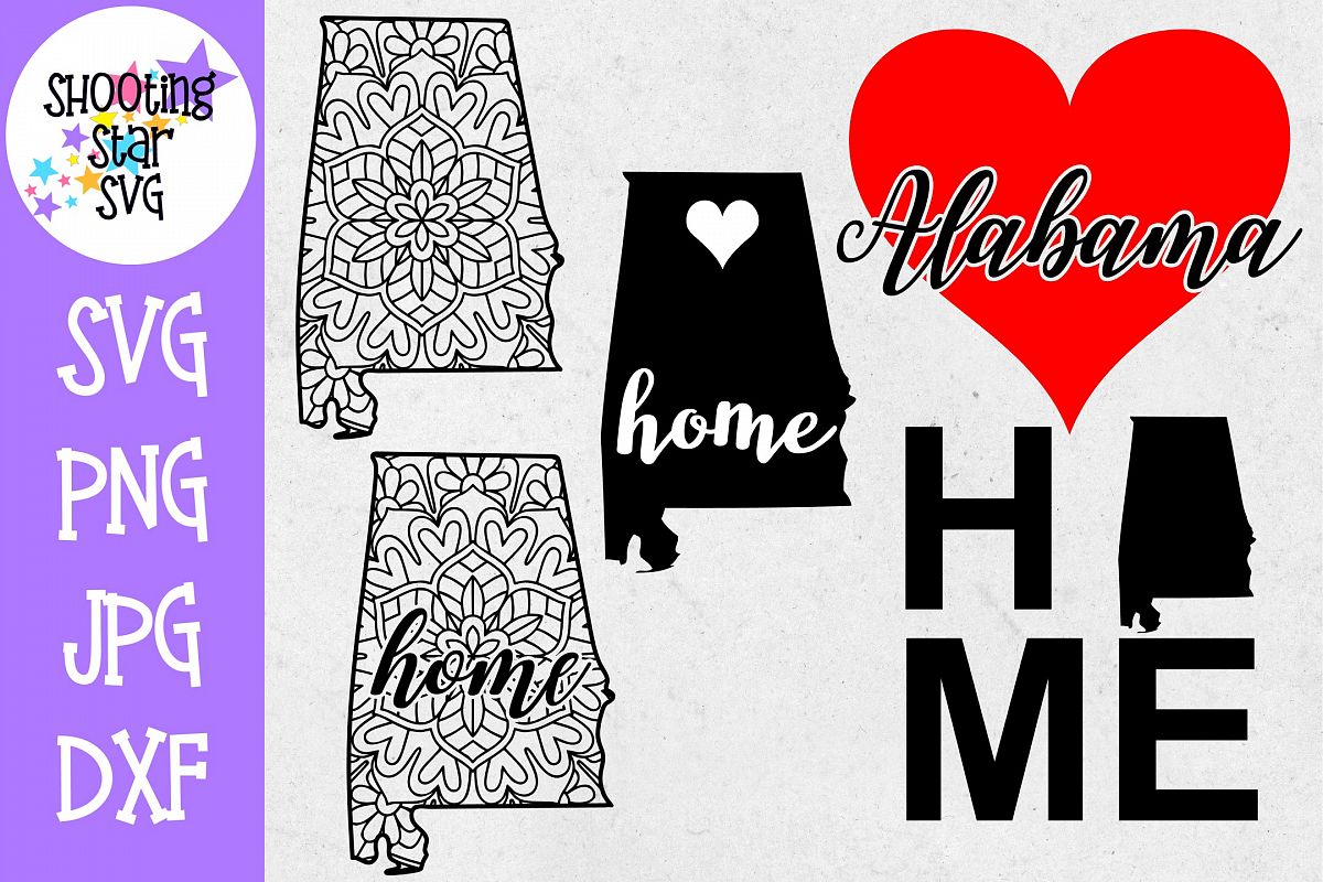 Alabama US State SVG Decal Bundle - 50 States SVG example image 1