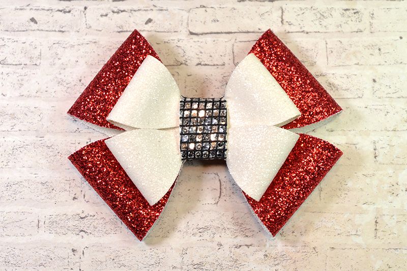 Hair bow template SVG, DIY leather bow template example image 1
