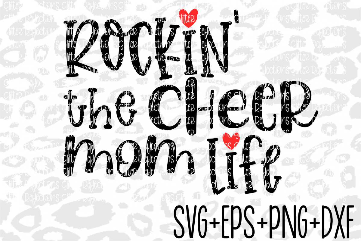 Rockin the Cheer Mom life- Svg- Cheer Mom Svg- example image 1