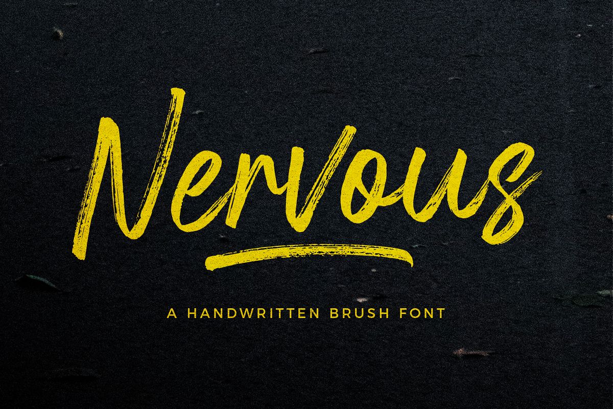 Nervous Brush Font example image 1