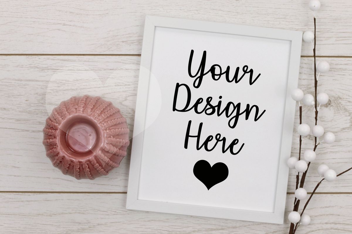 Styled Frame Mockup, White Frame Mockup, Styled Stock Photo example image 1