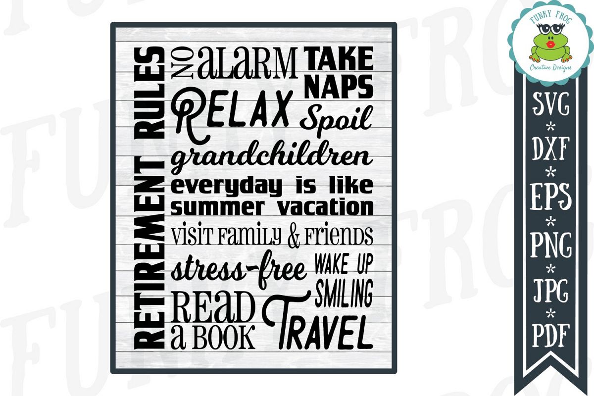 Download Retirement Rules Subway Art SVG Cut File for Crafters ...