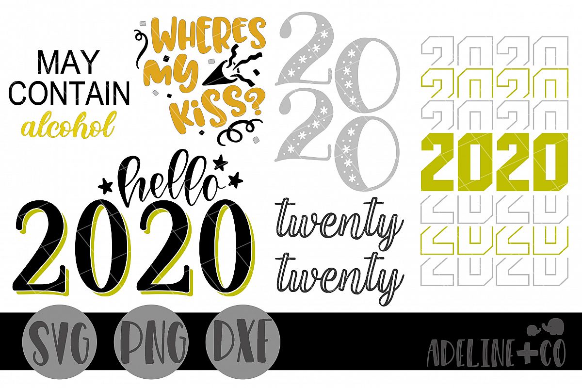 New Years bundle SVG PNG DXF example image 1