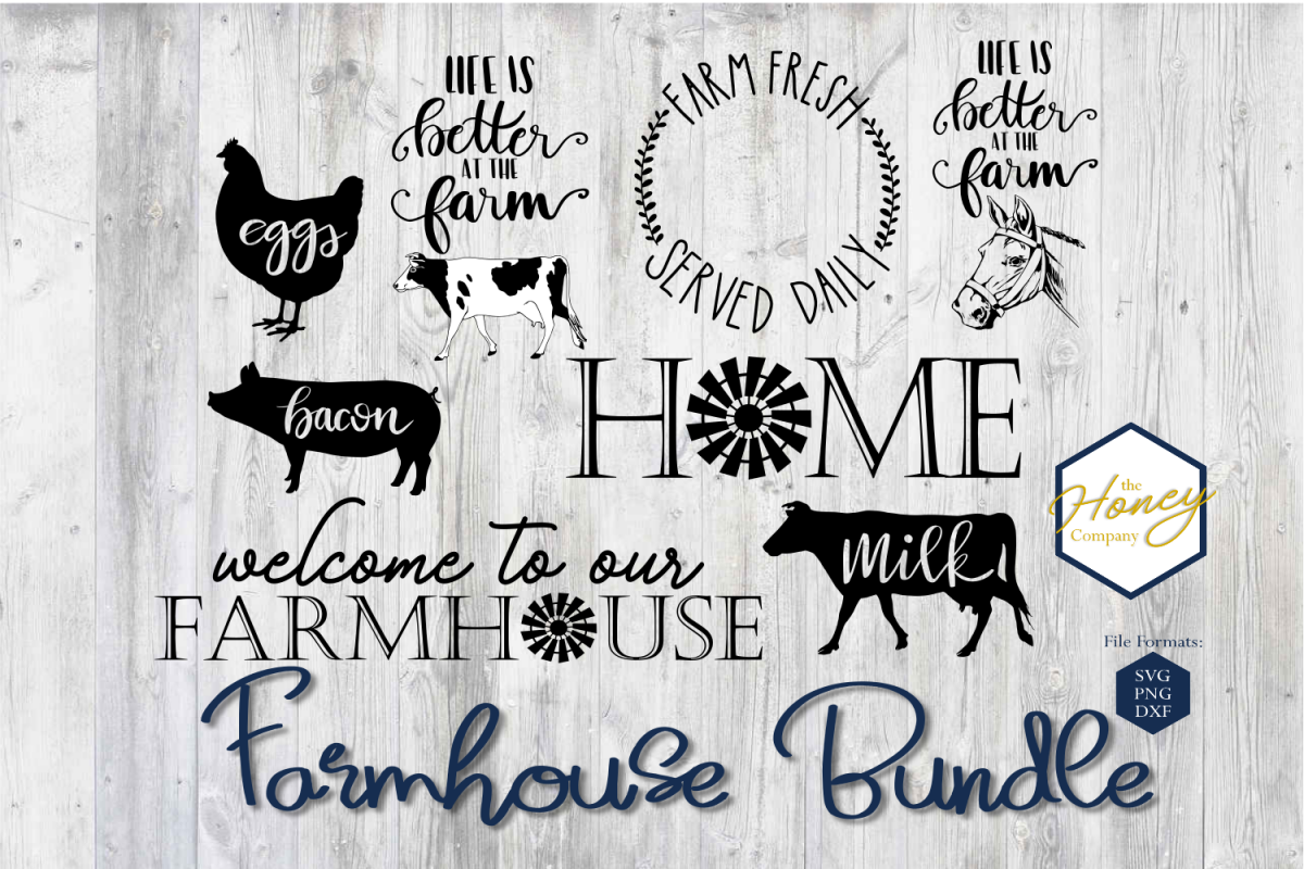 Download Farmhouse SVG PNG DXF Wood Sign Design Bundle Hand Lettered