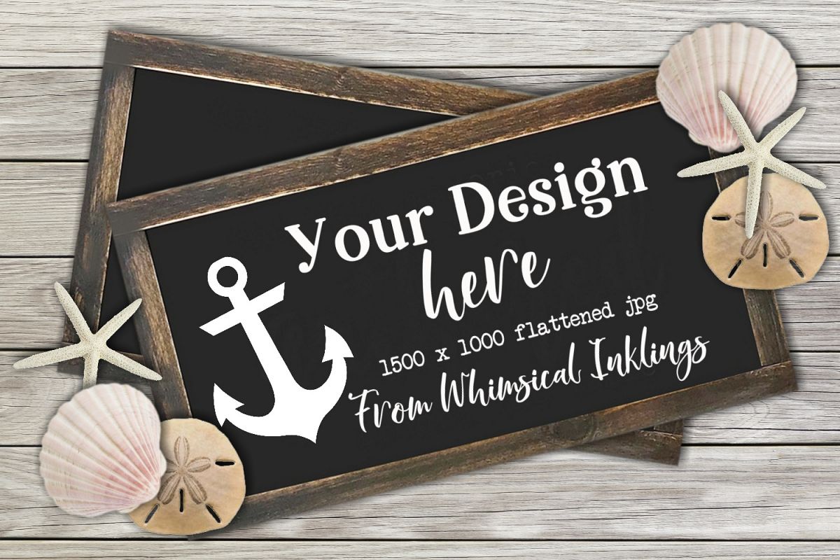 At The Beach Sign Mock Up example image 1