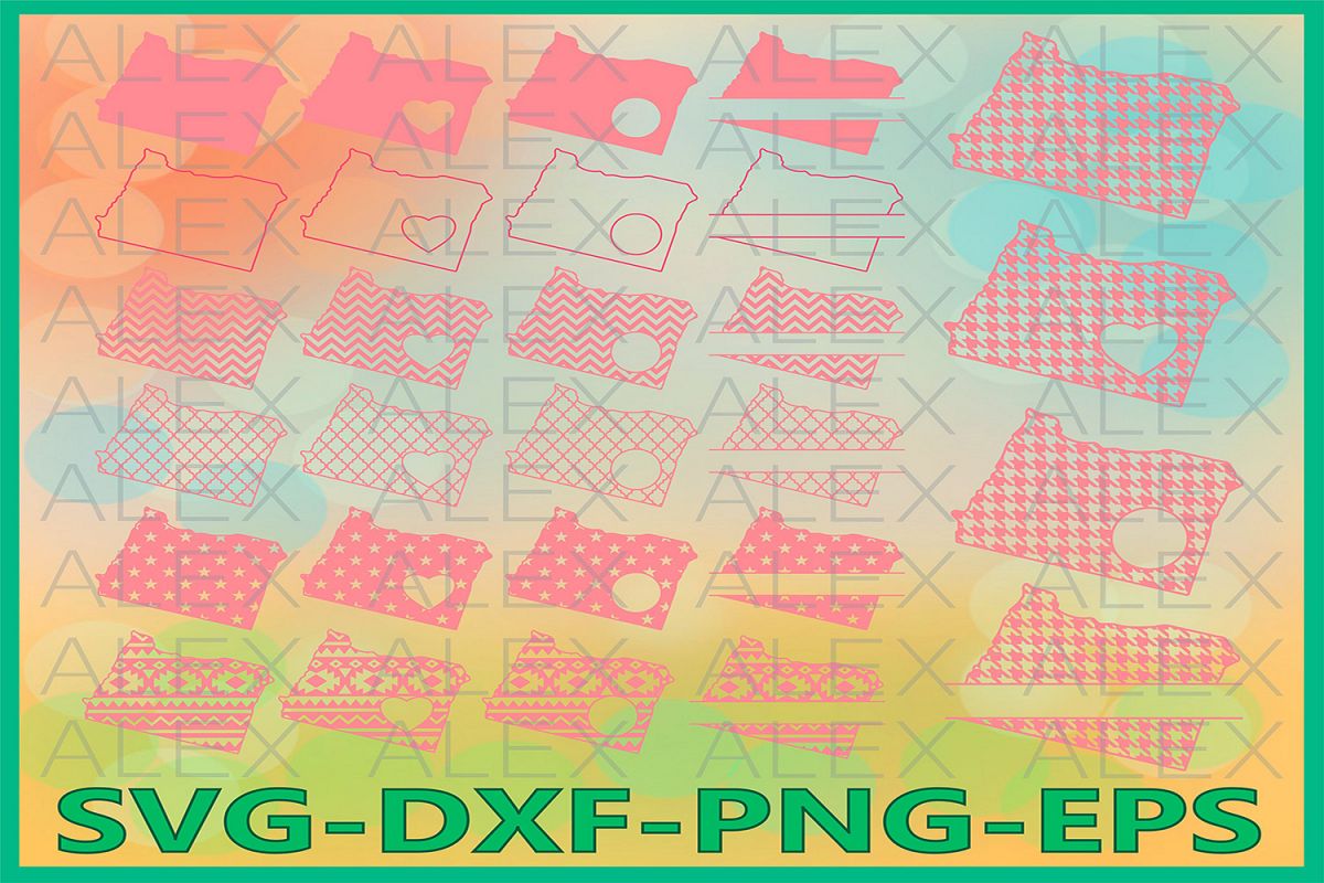 Oregon State SVG, Oregon Monogram SVG files, Oregon Svg example image 1