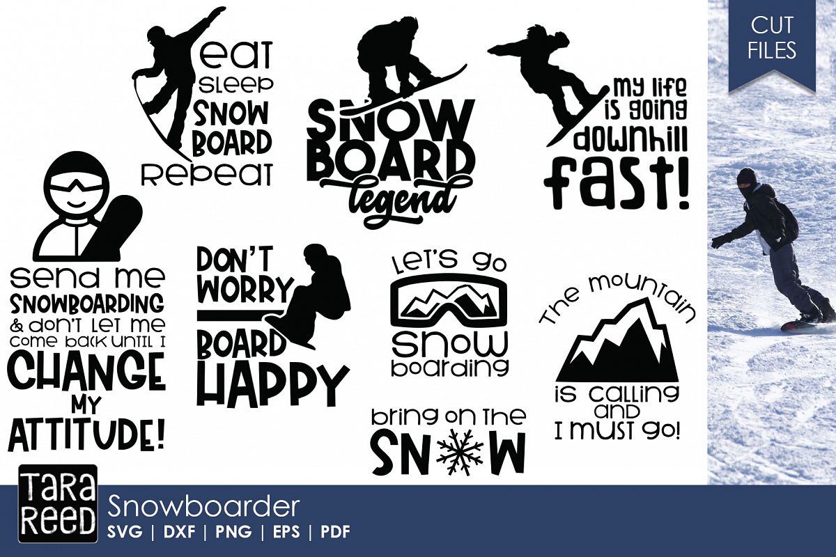 Snowboard Legend - Snowboarding SVG and Cut Files for Craft example image 1