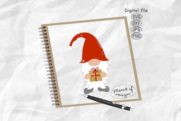 Gnome Svg, Christmas Gnome Svg, Christmas Svg example image 1