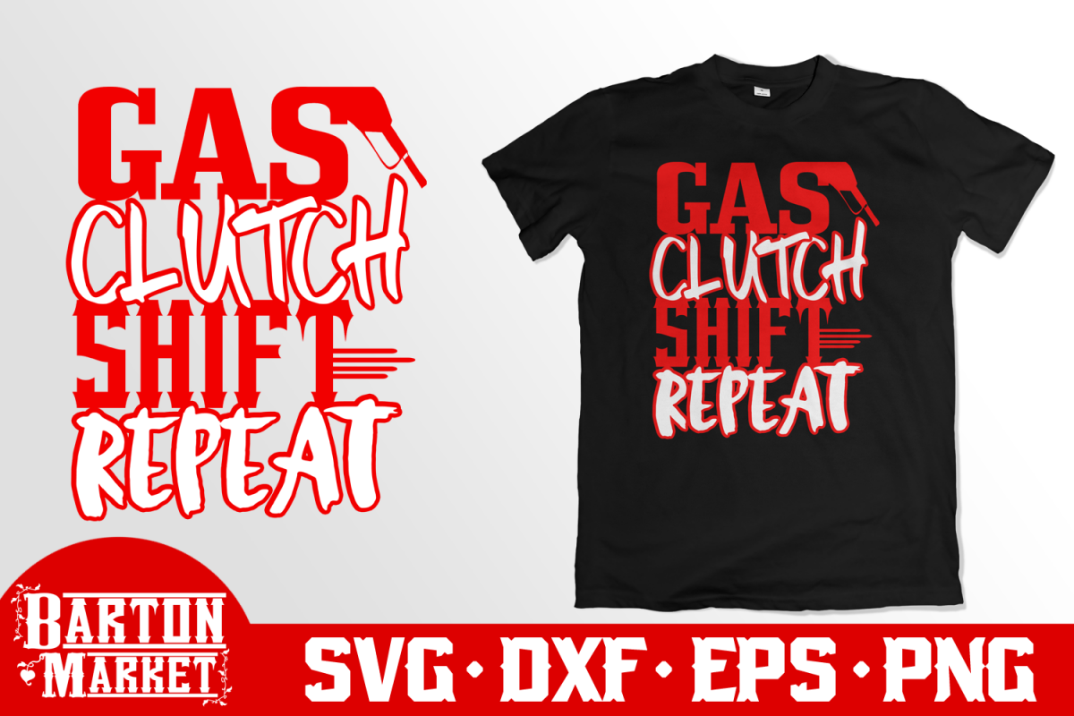 Gas Clutch Shift Repeat SVG DXF EPS PNG example image 1