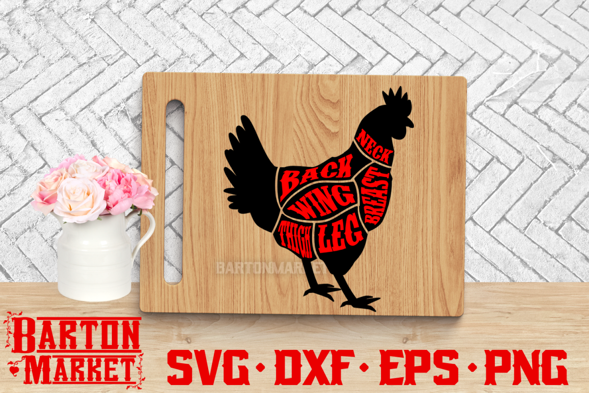 Chicken Butcher SVG DXF EPS PNG 1 example image