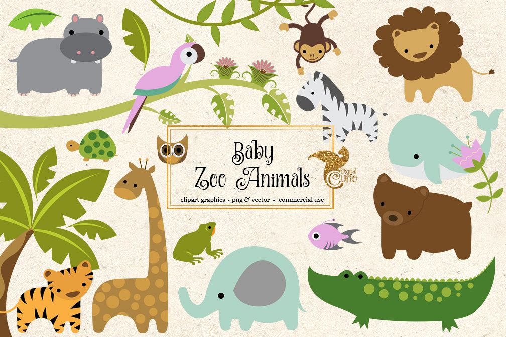 Download Baby Zoo Animals Clipart
