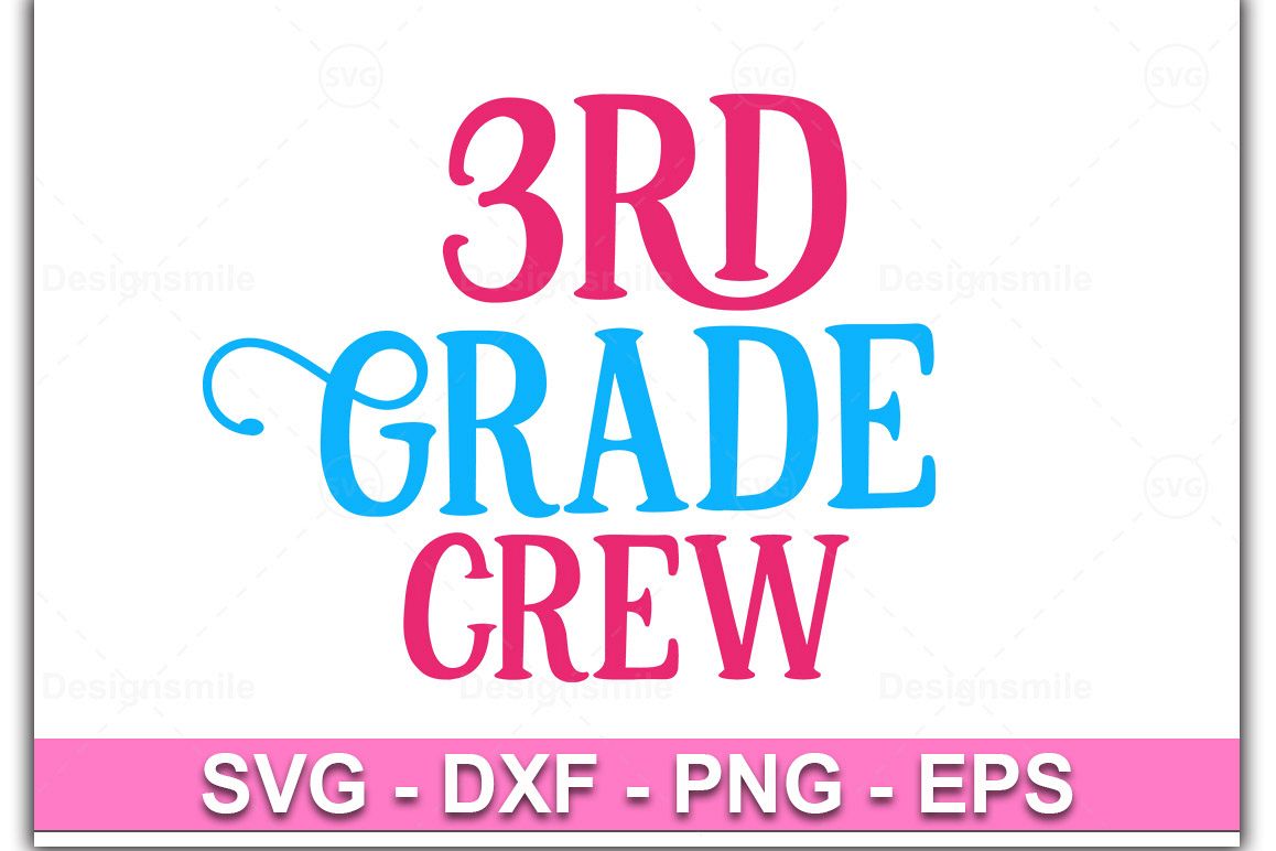3rd Grade Crew svg, 3rd Grade svg, Third Grade svg example image 1