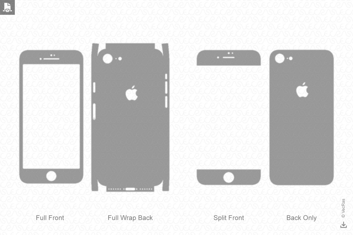 Download Apple iPhone 8 Vinyl Skin Cut File Template 2017