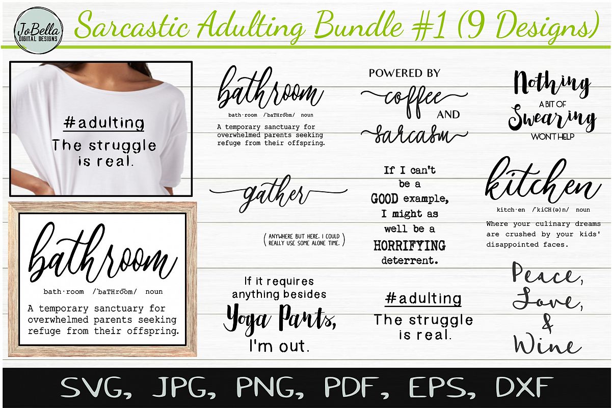 Download Funny Sarcastic SVG Bundle #1, Sublimation PNGs ...