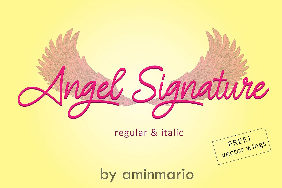 ANGEL SIGNATURE | free wings vector example image 1