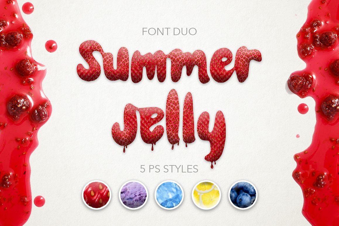 Summer Jelly font duo + PS Styles. example image 1