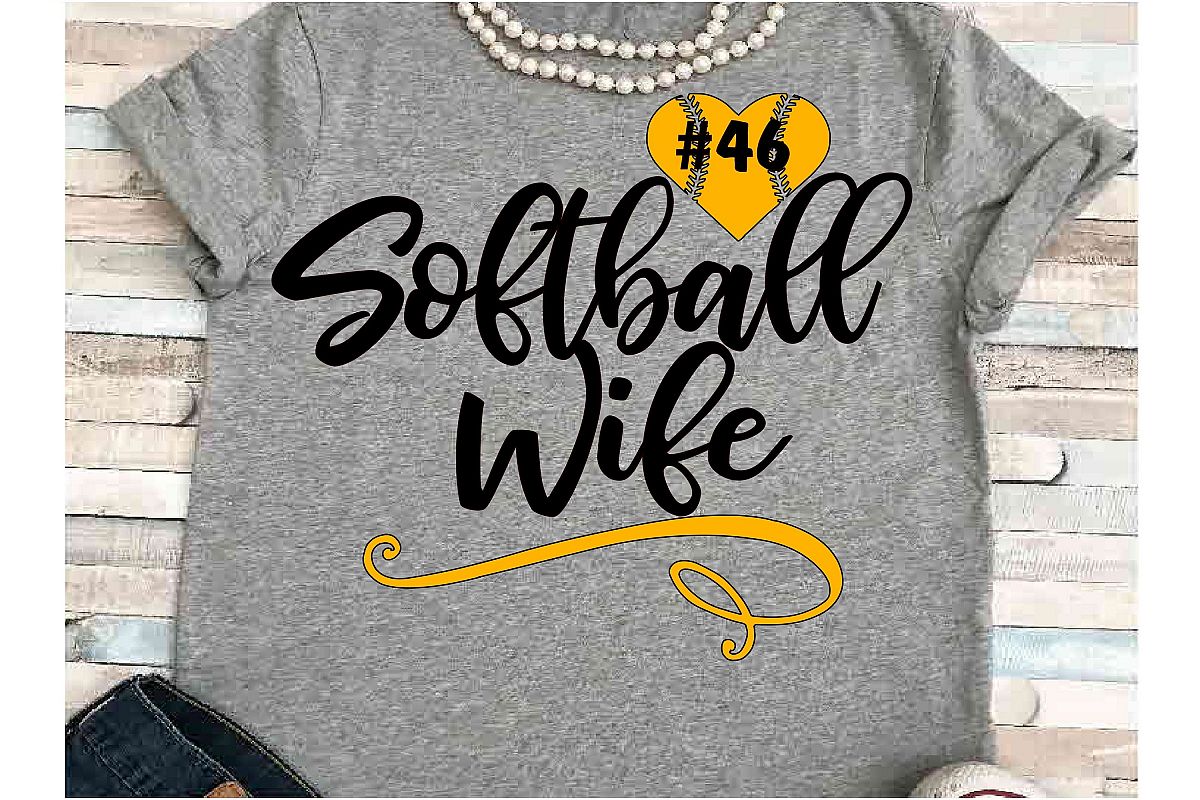 Softball SVG DXF JPEG Silhouette Cameo Cricut Wife husband example image 1