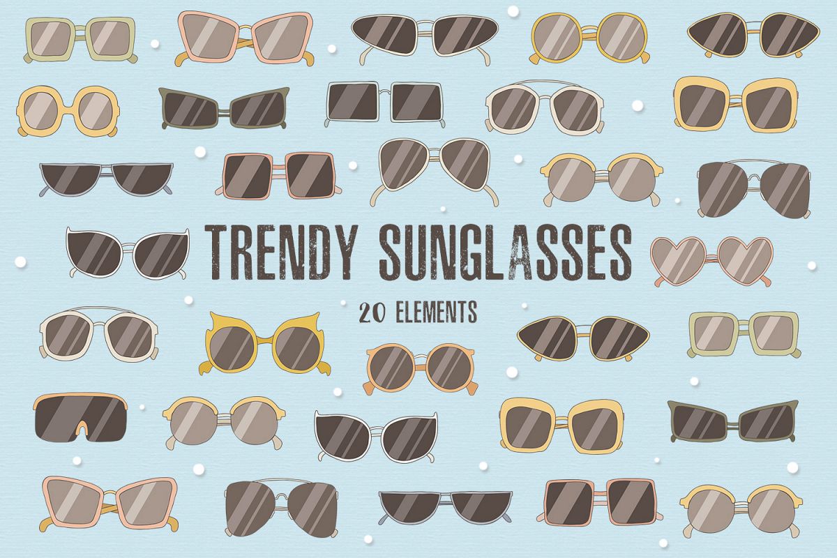 Big trendy sunglasses set example image 1