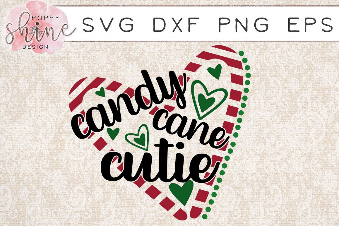 Candy Cane Cutie SVG PNG EPS DXF Cutting Files example image 1