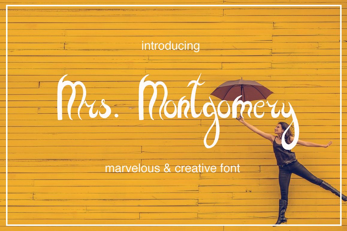 Mrs. Montgomery Brush Font example image 1