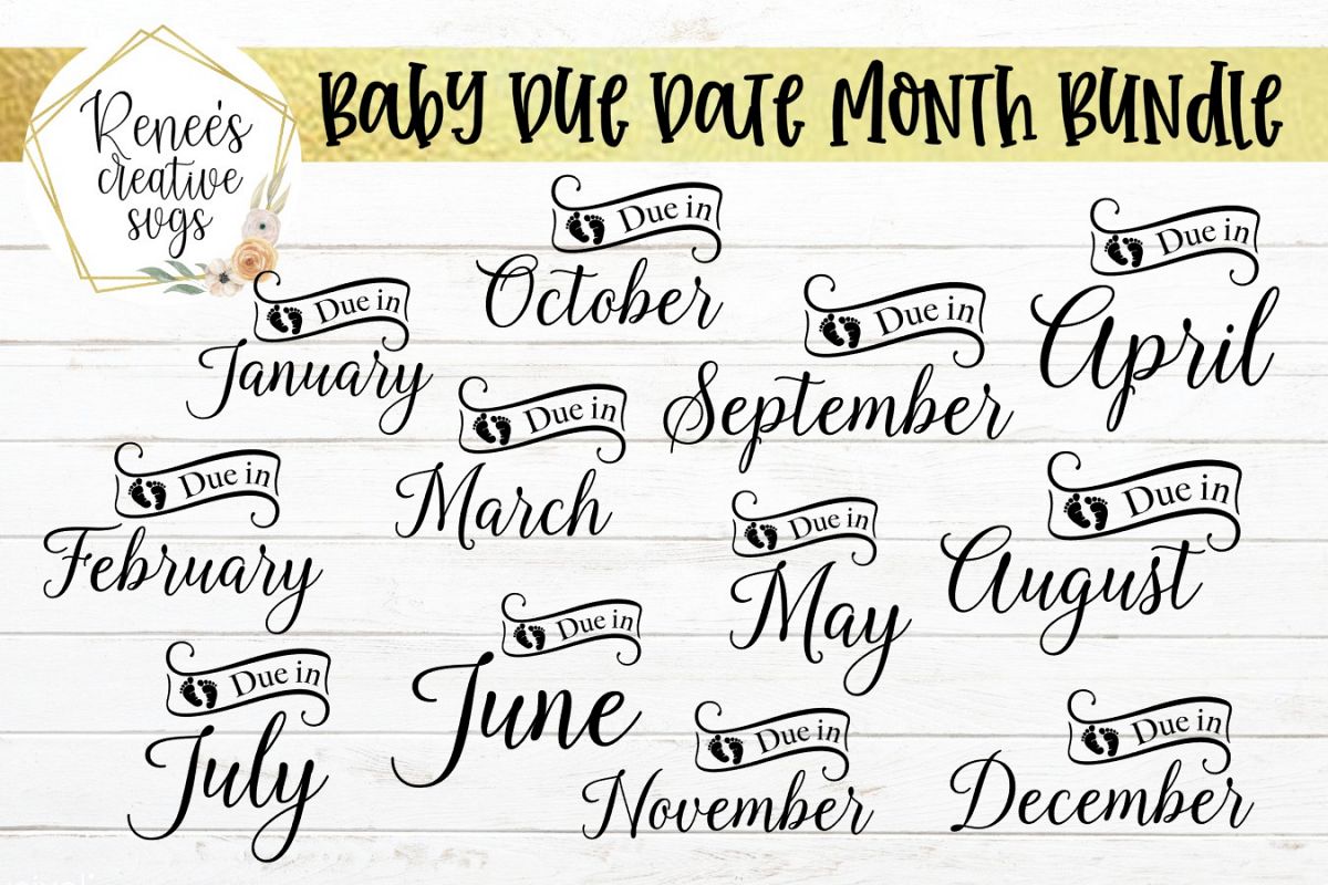 Download Due Date Month Bundle| Pregnant SVG| SVG Cutting file