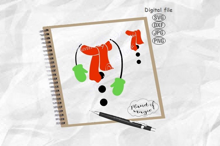 Snowman Svg, Christmas Svg, Scarf Svg, Snowman T shirt Svg example image 1