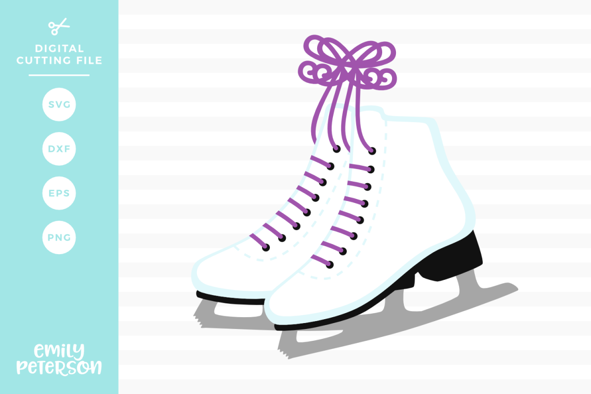 Ice Skates SVG DXF EPS PNG example image 1