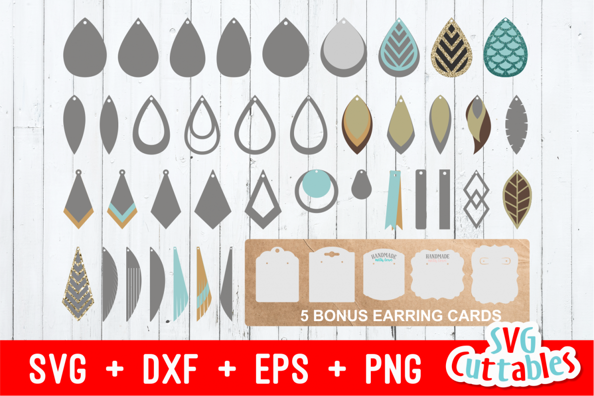 Earring Bundle | SVG Cut Files example image 1