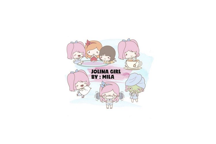 KAWAII GIRL JOLINA CLIPART BUNDLE PNG example image 1