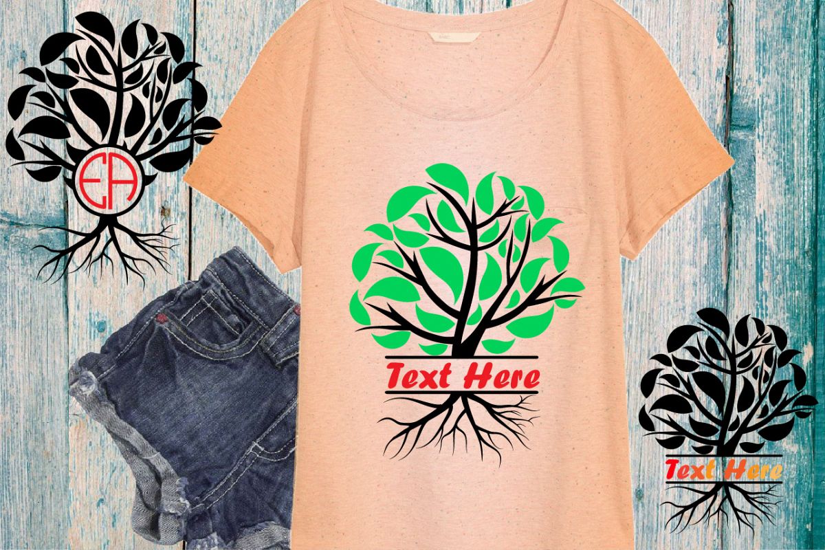 Family Tree Split faith hope love believe heart -752S example image 1