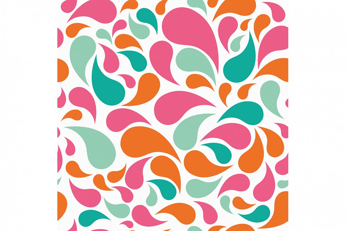 Seamless vector background with drops. Print. Repeating background. Cloth design, wallpaper. example image 1
