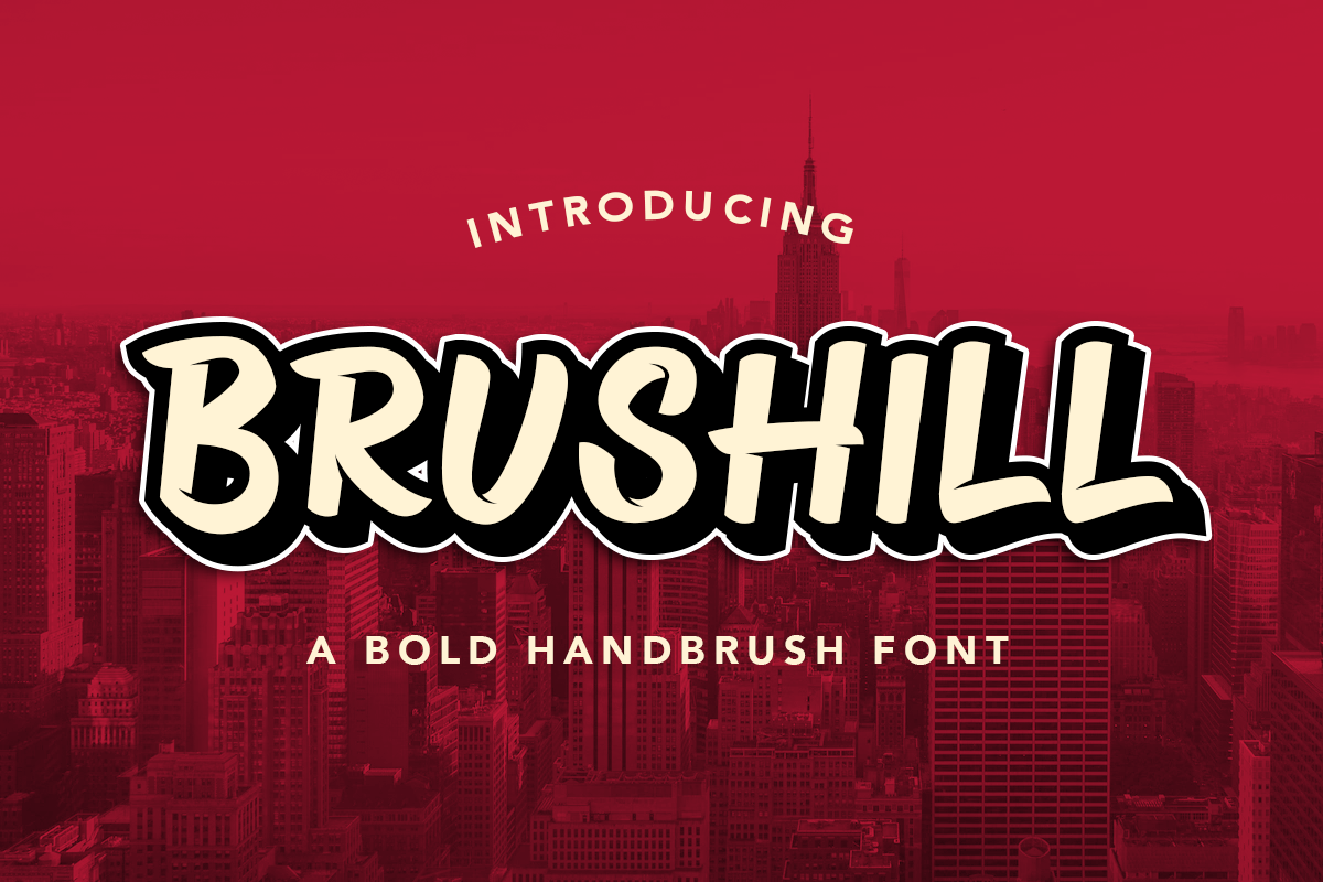 BRUSHILL - Handbrush Font example image 1