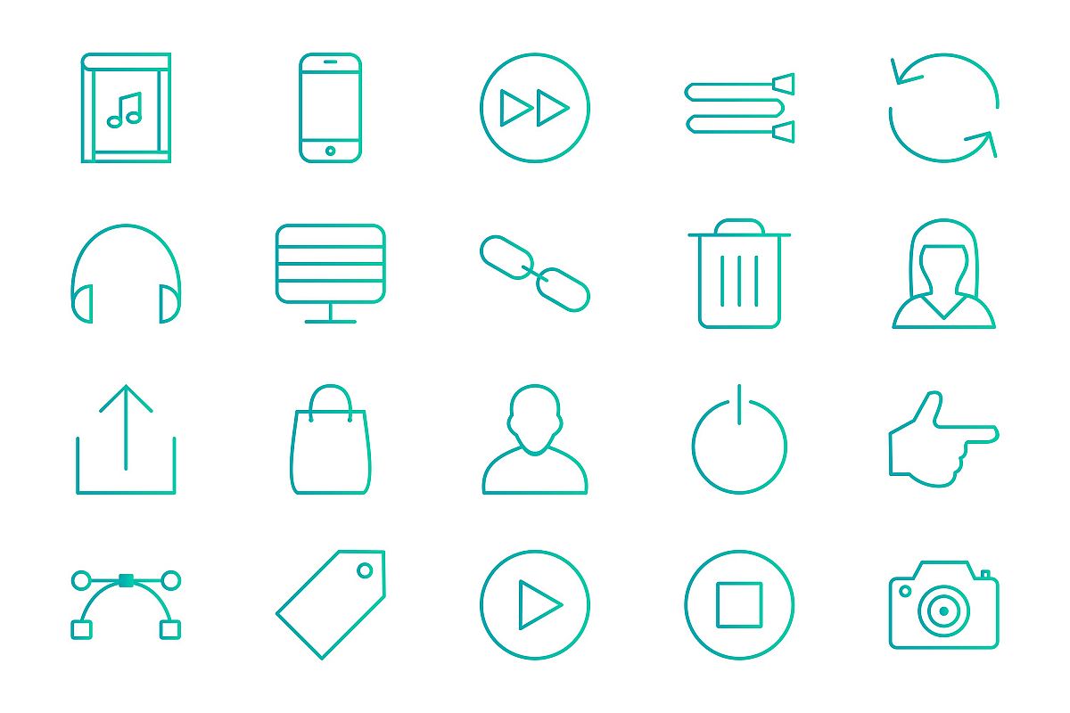 Set Of Multimedia Icons example image 1