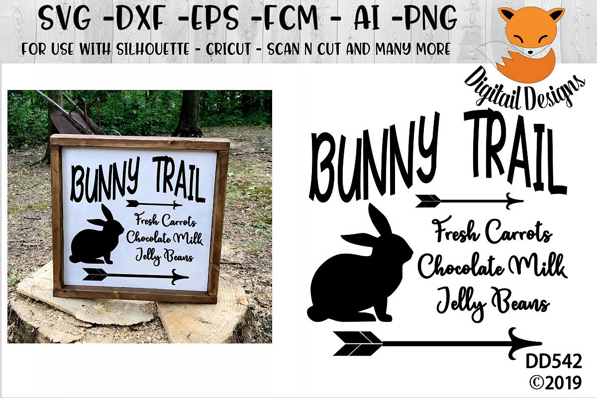 Download Easter Bunny Trail SVG Cut File