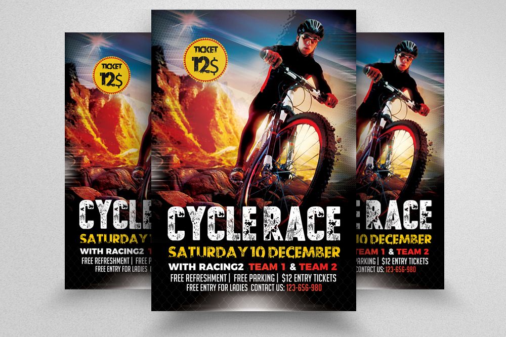Mountain Bicycle Racing Flyer example image 1