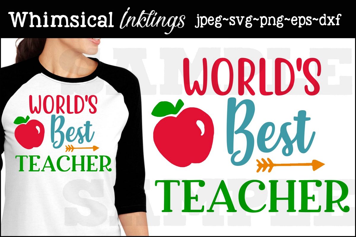 Worlds Best Teacher SVG example image 1