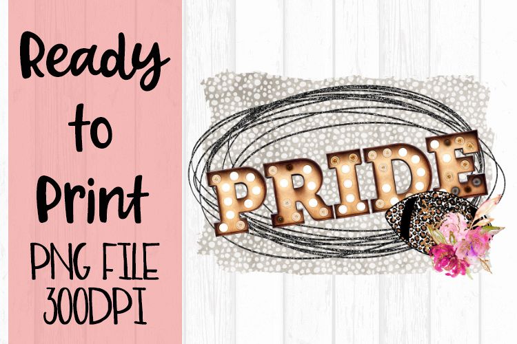 Glitter Pride Football Ready to Print example image 1