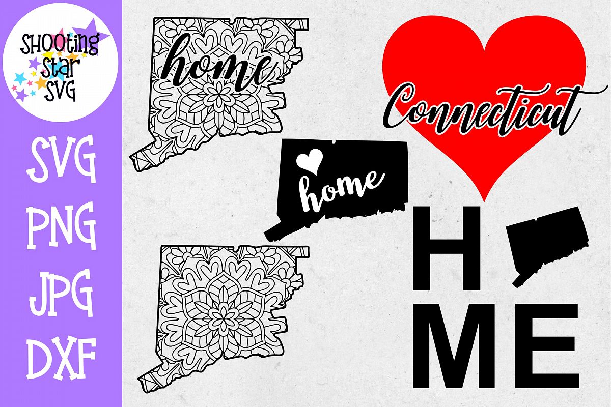 Connecticut US State SVG Decal Bundle - 50 States SVG example image 1