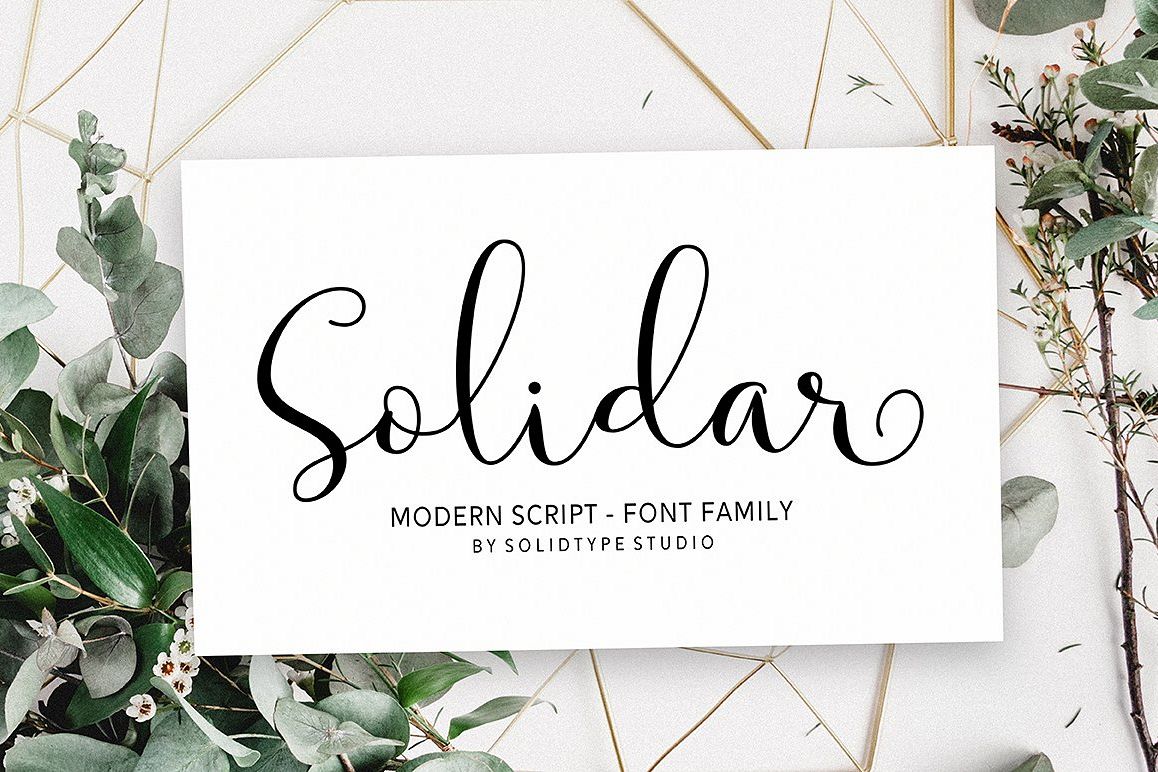 Solidar Font Family example image 1