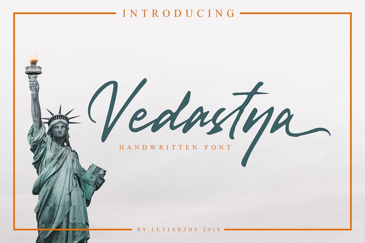 Vedastya Script Font example image 1